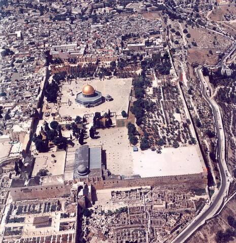 Alquds air view منظر جوي للأقصى و ما حوله